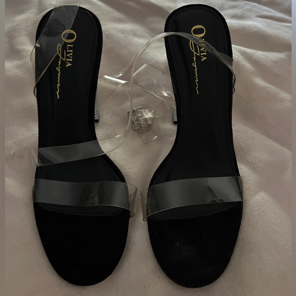 Miss Lola Black and Clear Heels